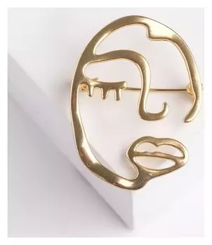 Брошь "Образ" эскиз, цвет матовое золото