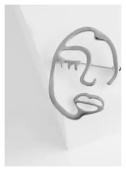 Брошь "Образ" эскиз, цвет серебро