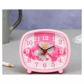 Будильник пластик "Цветок", мод. A-006