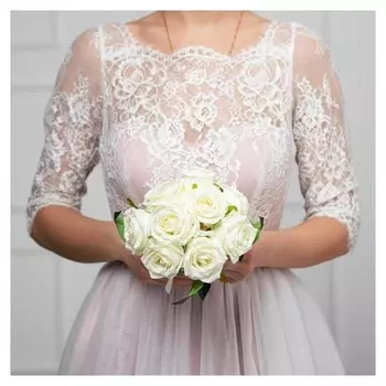 Букет-дублер «Вместе навсегда», белые розы, 9 цветков