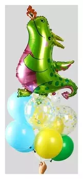 Букет из шаров "Праздник дракоши", в наборе 10 шт.