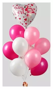 Букет из шаров "Розовый фламинго", в наборе 10 шт.