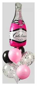 Букет из шаров "Розовый фонтан", в наборе 10 шт.