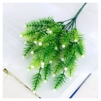 Букет "Зелень с бусинками" 29 см