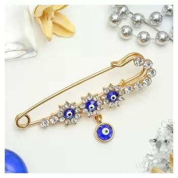 Булавка-оберег "Глазки" с подвеской