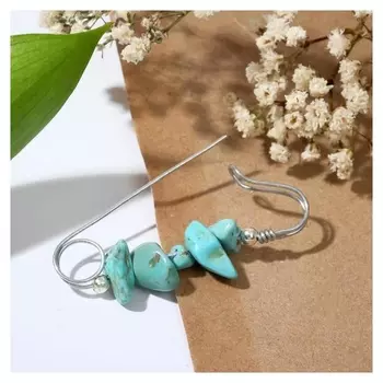 Булавка-оберег ручная работа "Бирюза", 5 см