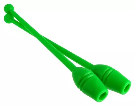 Булавы гимнастические 35 см, 140 г, цвет зелёный