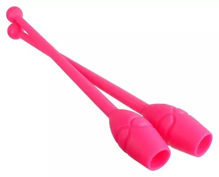 Булавы вставляющиеся для гимнастики (Пластик, каучук) 36 см, цвет розовый