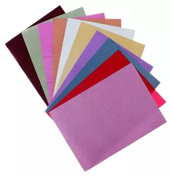 Бумага цветная, формат А4, 10 цветов, самоклеящаяся, блёстки, 10 листов