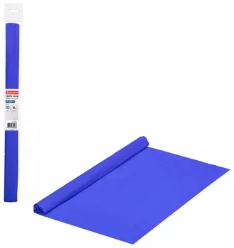 Бумага гофрированная/креповая, 32 г/м2, 50х250 см, индиго, в рулоне, Brauberg, 112520