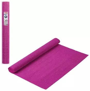 Бумага гофрированная/креповая (Италия) 140 г/м2, 50х250 см, цикламен (972), Brauberg Fiore, 112581