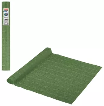 Бумага гофрированная/креповая (Италия) 140 г/м2, 50х250 см, нефрит (965), Brauberg Fiore, 112575