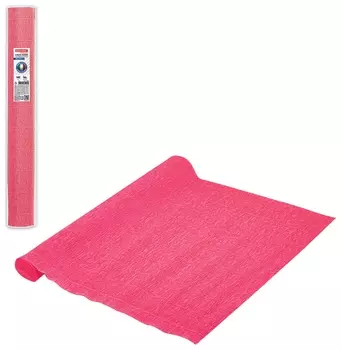 Бумага гофрированная/креповая (Италия) 140 г/м2, 50х250 см, ярко-розовая (951), Brauberg Fiore, 112584