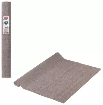 Бумага гофрированная/креповая (Италия) 140 г/м2, 50х250 см, серая (904), Brauberg Fiore, 112598