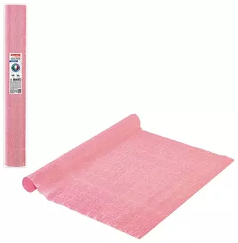 Бумага гофрированная/креповая (Италия) 140 г/м2, 50х250 см, светло-розовая (949), Brauberg Fiore, 112591