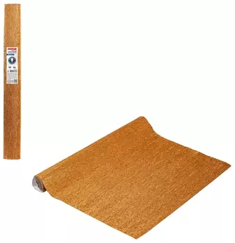 Бумага гофрированная/креповая (Италия) 180 г/м2, 50х250 см, медная (808), Brauberg Fiore, 112656