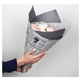 Бумага гофрированная в рулоне «Газета», 0.68 X 5 м