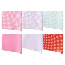 Бумага упаковочная глянц. белый горошек/однотон100х70см, 2л арт.82073