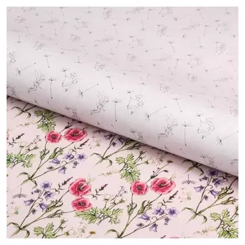 Бумага упаковочная глянцевая двусторонняя, феи, 60x90 см