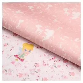 Бумага упаковочная глянцевая двусторонняя, феи, 60x90 см