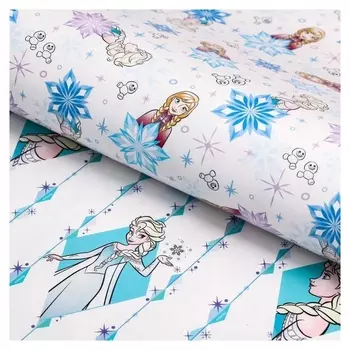 Бумага упаковочная глянцевая двусторонняя Холодное сердце Эльза и Анна 60x90 см
