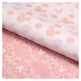 Бумага упаковочная глянцевая двусторонняя Минни Маус Узор 60x90 см