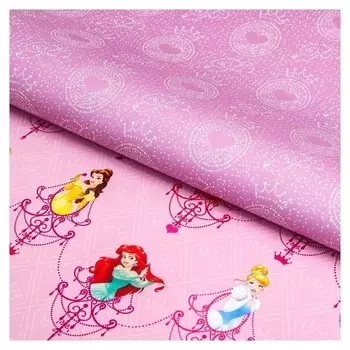 Бумага упаковочная глянцевая двусторонняя Принцессы Дисней 60x90 см Цвет розовый