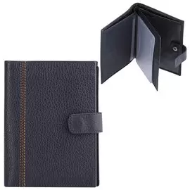 Бумажник водителя Fabula "Brooklyn", натуральная кожа, отстрочка, 6 пластиковых карманов, синий