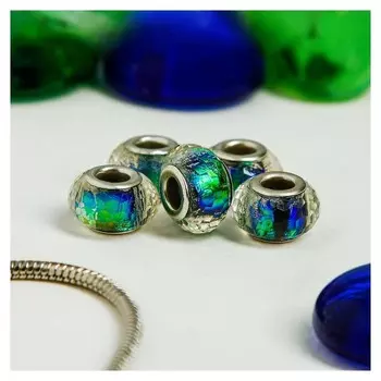 Бусина AB, цвет бензиновый