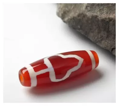 Бусина Дзи "Сердолик" дерево бодхи, 3см