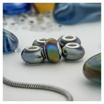 Бусина "Перламутр", цветная