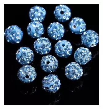 Бусина "ШАМБАЛА" 6мм (набор 15шт), цвет дымчато-синий