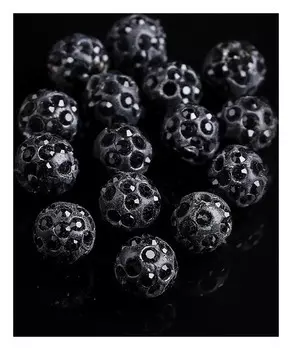 Бусина "ШАМБАЛА" 8мм (набор 15шт), цвет черный