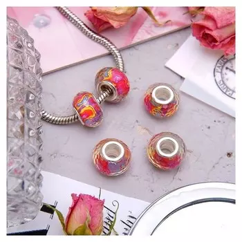 Бусинка "Кляксы", цветная