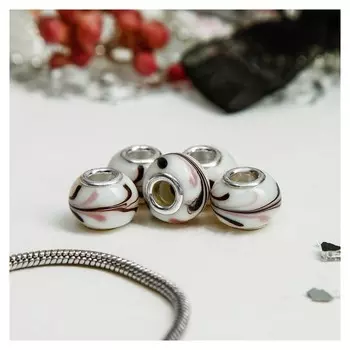 Бусинка "Завитки", цветная