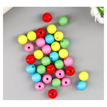 Бусины для творчества "Шарики", 12 мм, 30 грамм, 5 цветов