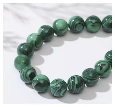 Бусины на нити шар №12 "Малахит", 40см