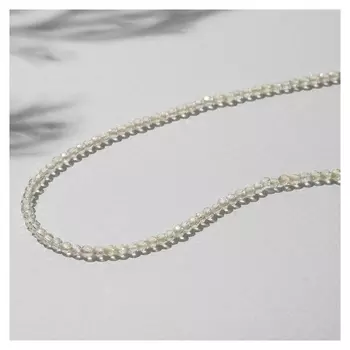 Бусины на нити шар №2 "Шпинель", цвет бежевый радужный, 36см