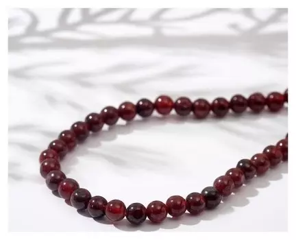 Бусины на нити шар №4 "Гранат", 39см