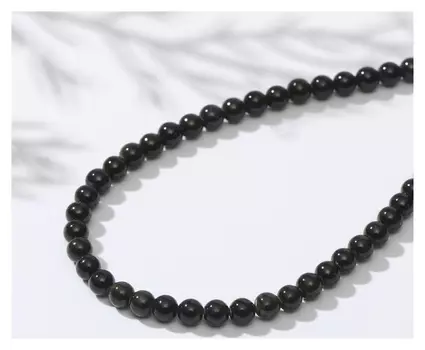 Бусины на нити шар №4 "Змеевик", 40см