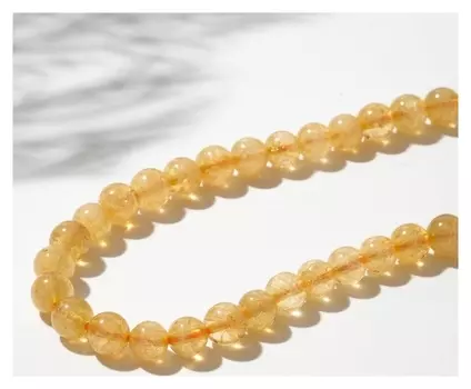 Бусины на нити шар №6 "Цитрин"