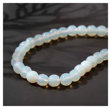 Бусины на нити шар №6 "Лунный камень"