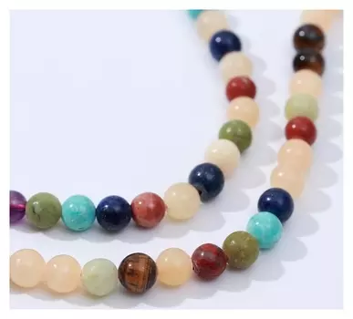 Бусины на нити шар №6 "Самоцвет", +/-36см