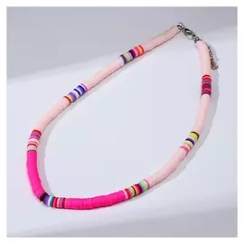 Бусы "Бисер" на резинке, жвачка, цвет розовый, L=40