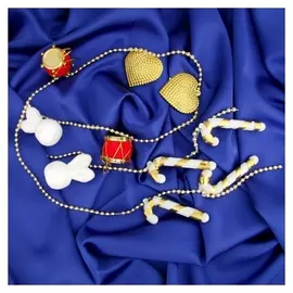 Бусы на ёлку 1,4 м "Барабаны, сердца, зайчики и леденцы"