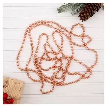 Бусы на ёлку 2,7 м "Весёлые шарики" оранжевые