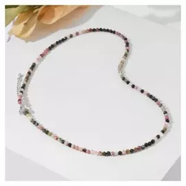 Бусы шар №2 гранёный "Турмалин", 45см