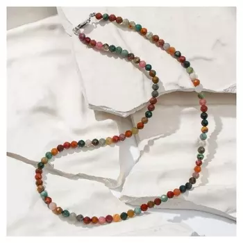 Бусы шар №4 "Яшма", 45см