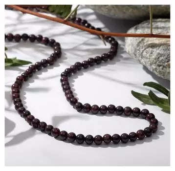 Бусы шар №5 "Гранат", 50см