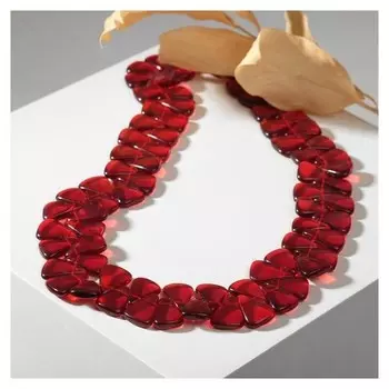 Бусы "Янтарь" облепиха, цвет вишнёвый, 50см